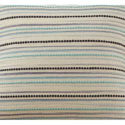 Hot Kirklands Home Teal Dash Stripe Woven Throw Pillow