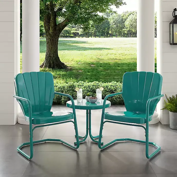 Sale Kirklands Home Teal Metal Ridgeland 3-pc. Chat Set Green