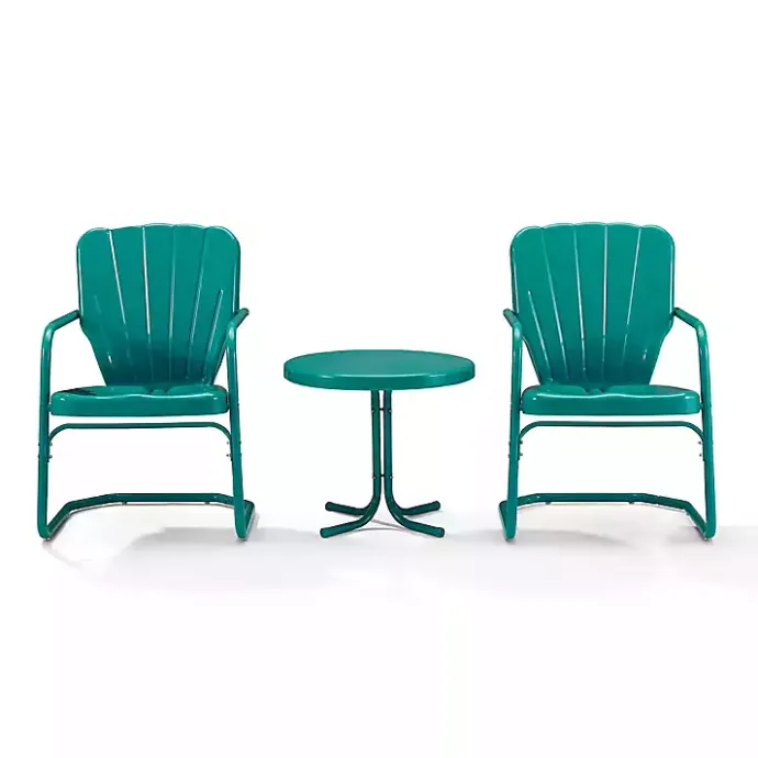 Sale Kirklands Home Teal Metal Ridgeland 3-pc. Chat Set Green