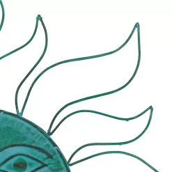 Best Kirklands Home Teal Metal Sun Face Wall Plaque Blue