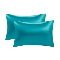 Sale Kirklands Home Teal Satin Standard 2-pc. Pillow Case Set Blue