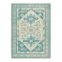 Sale Kirklands Home Teal Seraz Washable Area Rug, 5x7