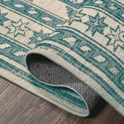 Sale Kirklands Home Teal Seraz Washable Area Rug, 5x7