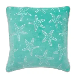 Sale Kirklands Home Teal Velvet Starfish Pillow Blue