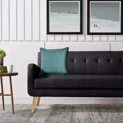 Discount Kirklands Home Teal with Embroidered Edge Pillow, 24 in. Blue