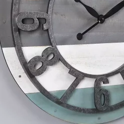 Online Kirklands Home Teal Wood Plank Wall Clock Blue