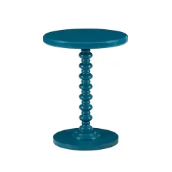 Outlet Kirklands Home Teal Wood Spindle Side Table Blue