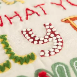 Kirklands Home Tell Me What You Want Santa Christmas Pillow