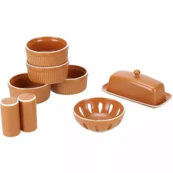 Sale Kirklands Home Tempo Terracotta 7-pc. Countertop Accessory Set Brown