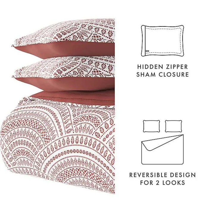 New Kirklands Home Terra Scalloped Reversible 3-pc. Queen Quilt Set