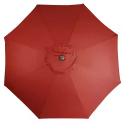 Outlet Kirklands Home Terracotta 8 ft. Hand Crank Tilt Umbrella Red