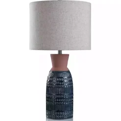 Sale Kirklands Home Terracotta and Dark Ceramic Table Lamp Blue
