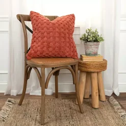 Sale Kirklands Home Terracotta Looped Cotton Throw Pillow Orange