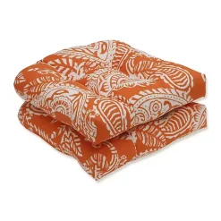 Best Kirklands Home Terracotta Paisley Outdoor Seat Cushions, Set of 2