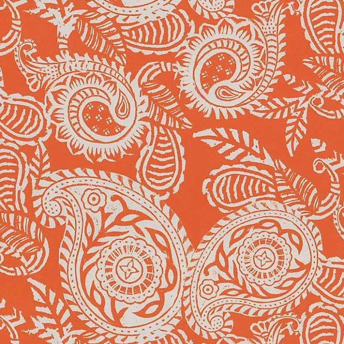 Best Kirklands Home Terracotta Paisley Outdoor Seat Cushions, Set of 2