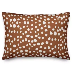 Discount Kirklands Home Terracotta Spots Indoor/Outdoor Lumbar Pillow Brown