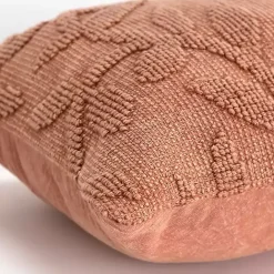 Best Kirklands Home Terracotta Stonewash Botanical Pillow Pink