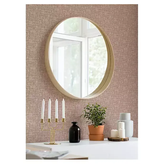 Outlet Kirklands Home Terracotta Textu Poplin Peel & Stick Wallpaper Red