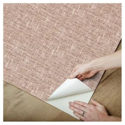 Outlet Kirklands Home Terracotta Textu Poplin Peel & Stick Wallpaper Red