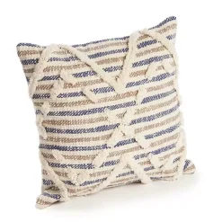 Sale Kirklands Home Textured Blue Stripe Pillow