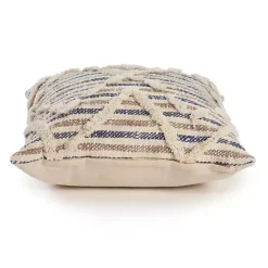 Sale Kirklands Home Textured Blue Stripe Pillow