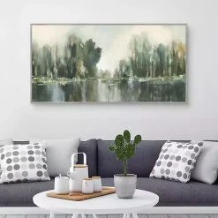 Best Kirklands Home Textured Treeline Framed Canvas Art Print Green