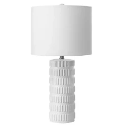 Discount Kirklands Home Textured Ceramic Table Lamp White