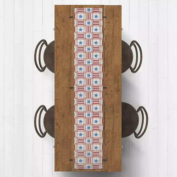 Sale Kirklands Home 4th of July Stars & Stripes Table Runner, 90 in.
