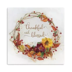Best Kirklands Home Thankful & Blessed Harvest Wreath Print, 40x40