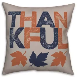 Sale Kirklands Home Thankful Leaves Pillow Tan