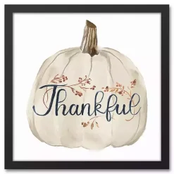 Best Kirklands Home Thankful Pumpkin Framed Canvas Art Print