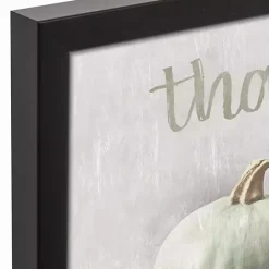 Best Kirklands Home Thankful Pumpkins Framed Canvas Art Print Gray
