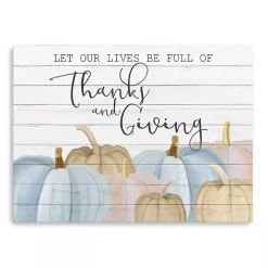 Outlet Kirklands Home Thanksgiving Pastel Pumpkins Canvas Art Print White