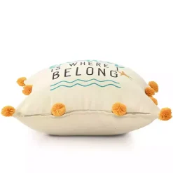 Hot Kirklands Home The Beach is Where I Belong Indoor/Outdoor Pillow