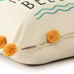 Hot Kirklands Home The Beach is Where I Belong Indoor/Outdoor Pillow