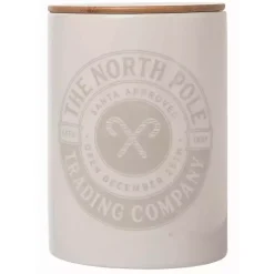 Clearance Kirklands Home The North Pole White Ceramic Canister