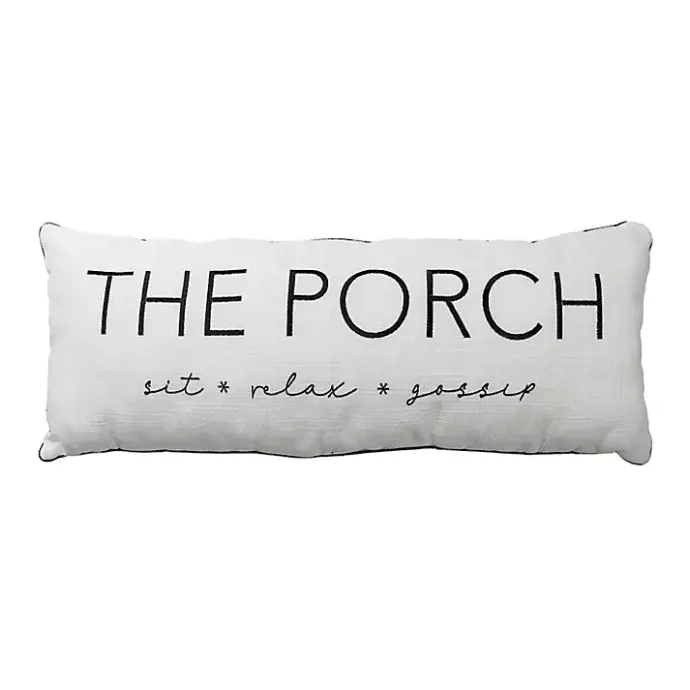 Best Kirklands Home The Porch Outdoor Lumbar Pillow White