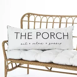 Best Kirklands Home The Porch Outdoor Lumbar Pillow White