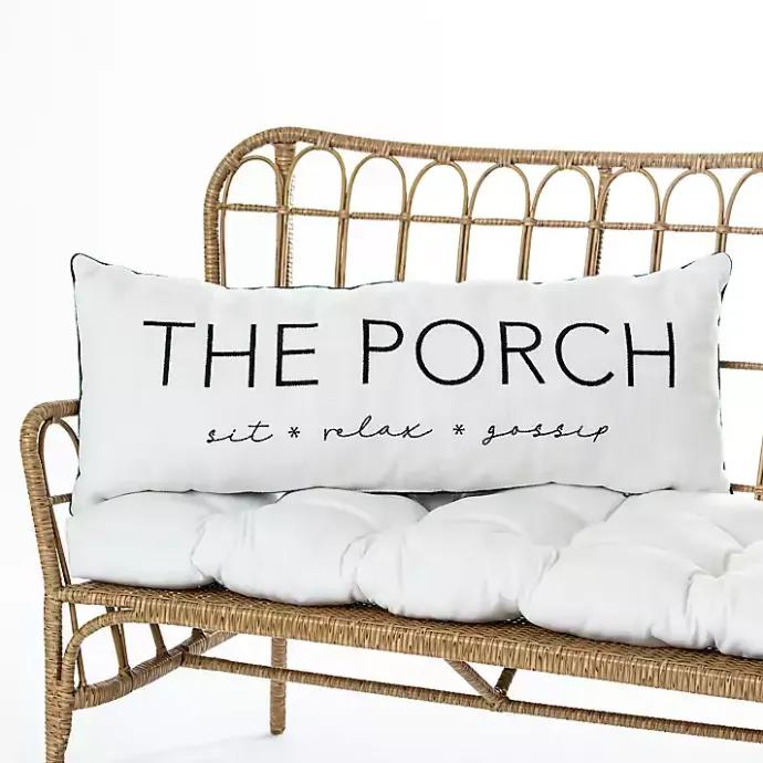 Best Kirklands Home The Porch Outdoor Lumbar Pillow White