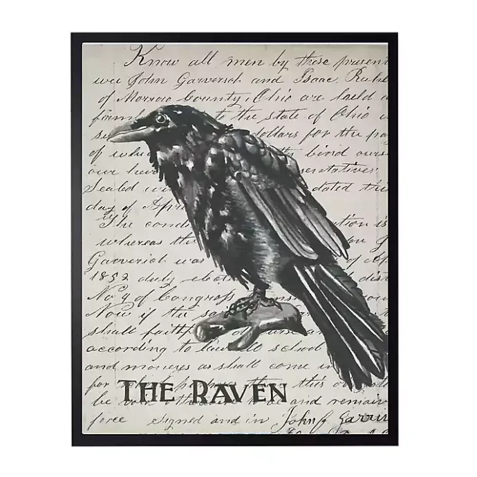 Sale Kirklands Home The Raven Framed Halloween Wall Art