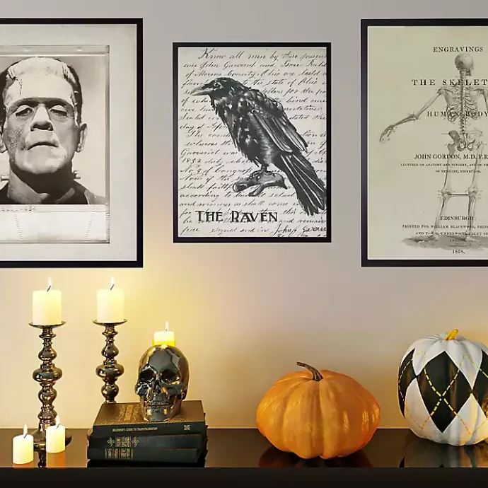 Sale Kirklands Home The Raven Framed Halloween Wall Art