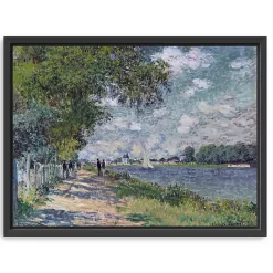 Best Kirklands Home The Seine at Argenteuil Framed Canvas Art Print