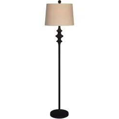 Online Kirklands Home Thelma Matte Black Stem Floor Lamp Tan