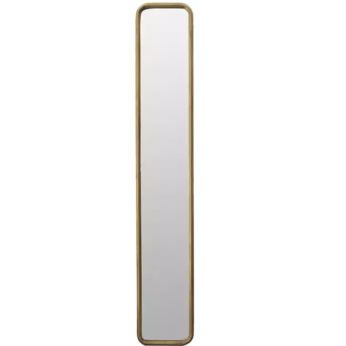 Online Kirklands Home Thin Gold Metal Wall Mirror