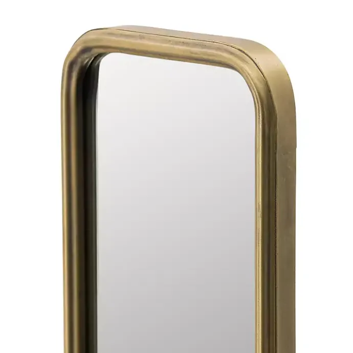 Online Kirklands Home Thin Gold Metal Wall Mirror