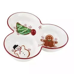 Sale Kirklands Home Three-Section Christmas Serving Platter