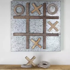 Outlet Kirklands Home Tic Tac Toe Wood and Metal Magnetic Memo Board