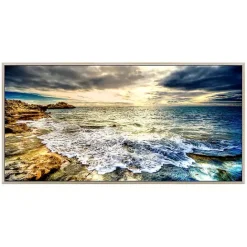 Sale Kirklands Home Tidal Motion Framed Tempered Glass Print