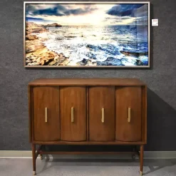 Sale Kirklands Home Tidal Motion Framed Tempered Glass Print