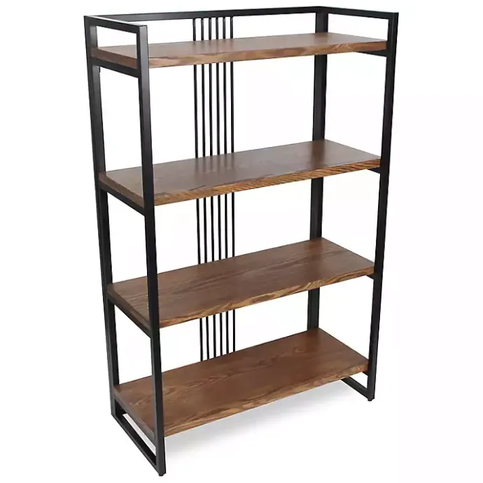 Clearance Kirklands Home 4-Tier Black Metal Frame Shelf Brown